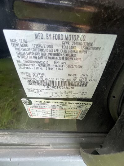 2007 Ford Freestyle Location - Ford - Row 30 - Stock # H48756