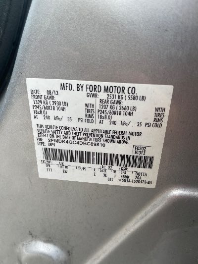 2013 Ford Edge Location - Ford - Row 26 - Stock # H51297