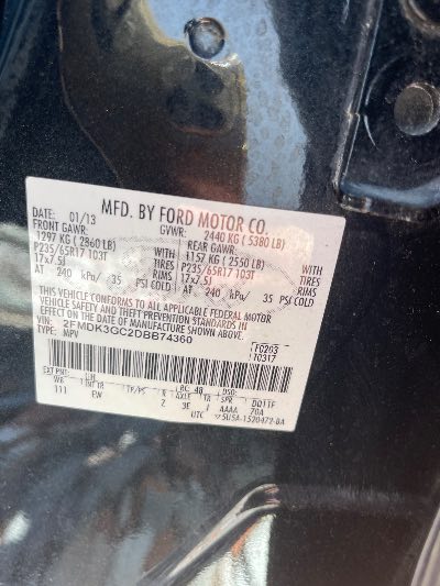 2013 Ford Edge Location - Ford - Row 28 - Stock # H51340
