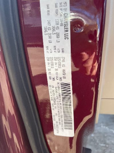 2009 Chrysler Town & Country Location - Chrysler - Row 39 - Stock # H51438