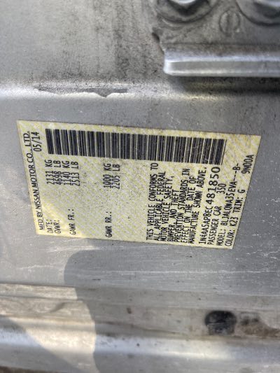 2014 Nissan Maxima Location - Imports - Row 24 - Stock # H51508