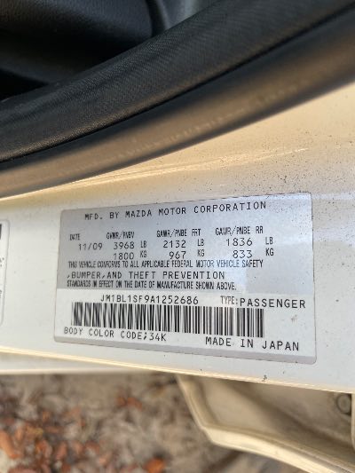 2010 Mazda MAZDA3 Location - Imports - Row 45 - Stock # H51538
