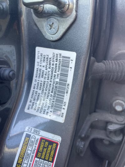 2011 Honda Civic Location - Imports - Row 20 - Stock # H51651