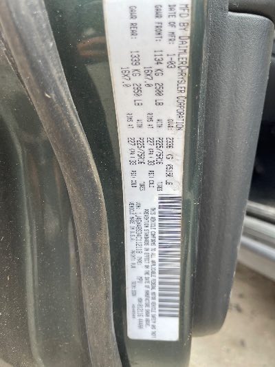 2004 Jeep Grand Cherokee Location - Chrysler - Row 43 - Stock # H51723