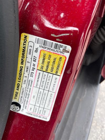 2016 Ford Focus Location - Ford - Row 37 - Stock # H51721