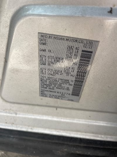 2013 Nissan Pathfinder Location - Imports - Row 6 - Stock # H51857