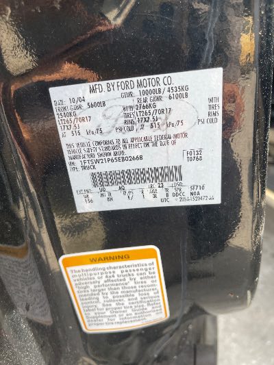 2005 Ford F-250 SD Location - Large Trucks & Vans - Row 24 - Stock # H51874