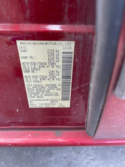 2015 Nissan Xterra Location - Imports - Row 5 - Stock # H51888