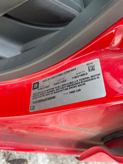 2014 Chevrolet Spark Location - GM - Row 26 - Stock # H51881