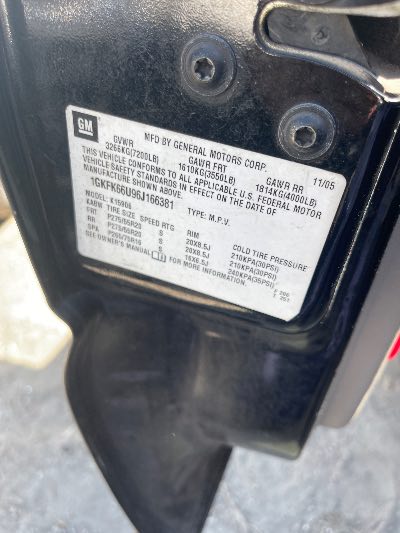 2006 GMC Yukon Denali Location - Large Trucks & Vans - Row 24 - Stock # H51959