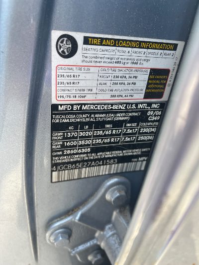 2007 Mercedes-Benz R-Class Location - Imports - Row 12 - Stock # H51969
