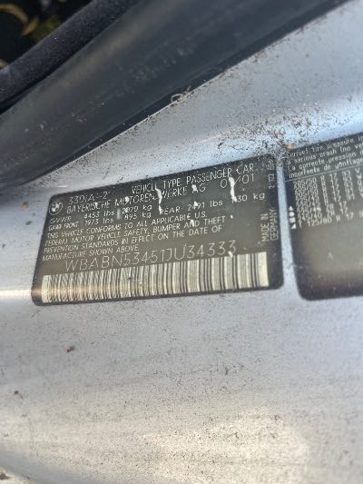 2001 BMW 3-Series Location - Imports - Row 10 - Stock # H51970