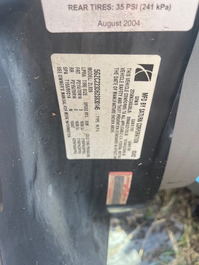 2002 Saturn Vue Location - GM - Row 29 - Stock # H51949