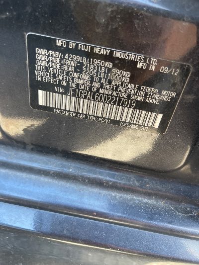 2013 Subaru Impreza Location - Imports - Row 999 - Stock # H52058