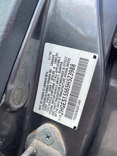 2005 Honda Civic Location - Imports - Row 18 - Stock # H52106