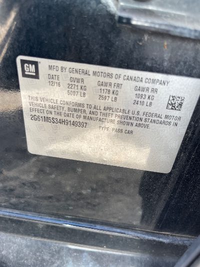 2017 Cadillac XTS Location - GM - Row 29 - Stock # H52029