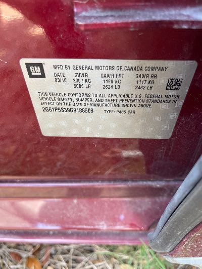 2016 Cadillac XTS Location - GM - Row 30 - Stock # H51963