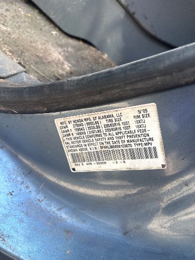 2005 Honda Odyssey Location - Imports - Row 18 - Stock # H52192