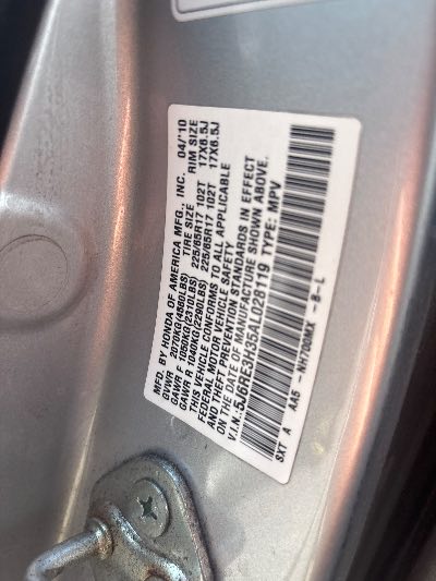 2010 Honda CR-V Location - Imports - Row 19 - Stock # H52205