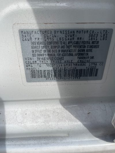 2016 Nissan Sentra Location - Imports - Row 20 - Stock # H52216