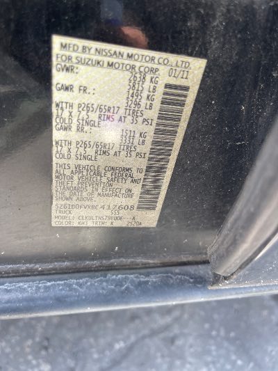 2011 Suzuki Equator Location - Large Trucks & Vans - Row 26 - Stock # H52228