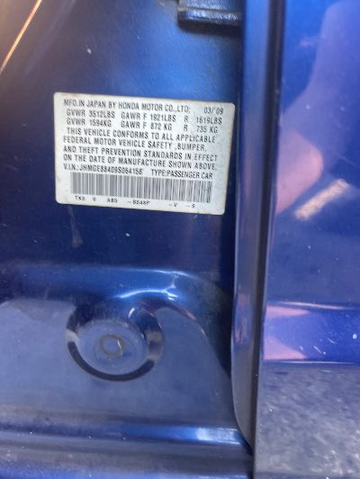 2009 Honda Fit Location - Imports - Row 21 - Stock # H52094
