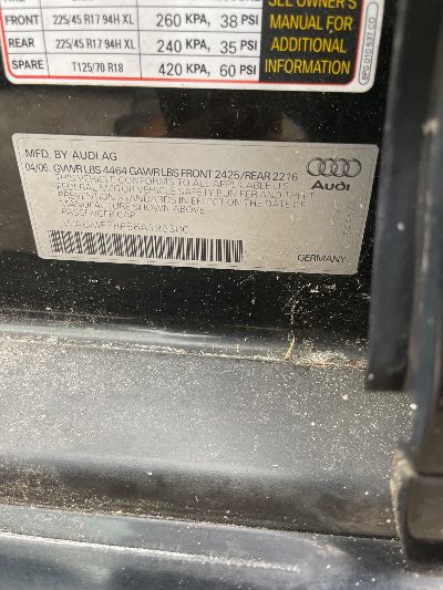 2006 Audi A3 Location - Imports - Row 24 - Stock # H52283