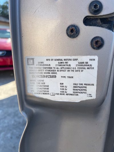 2004 Chevrolet Silverado 2500HD Location - Imports - Row 999 - Stock # H52348
