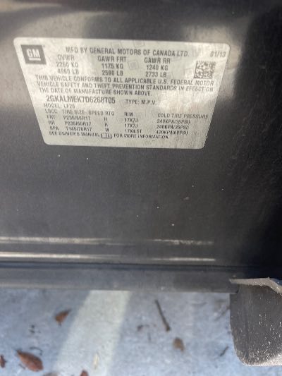 2013 GMC Terrain Location - GM - Row 35 - Stock # H52403