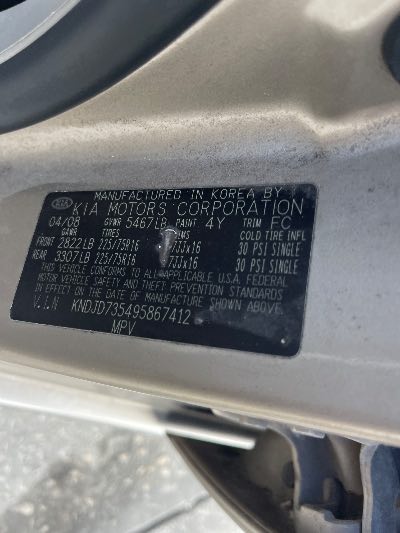 2009 Kia Sorento Location - Imports - Row 3 - Stock # H52485