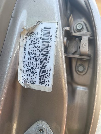 2002 Toyota Corolla Location - Imports - Row 5 - Stock # H52554