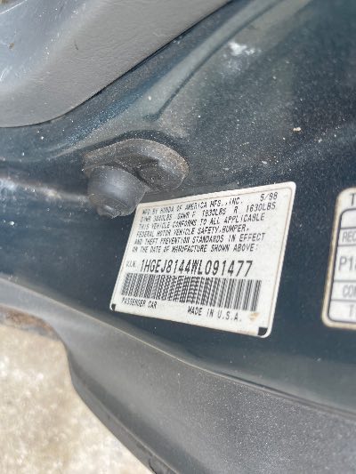 1998 Honda Civic Location - Imports - Row 7 - Stock # H52560