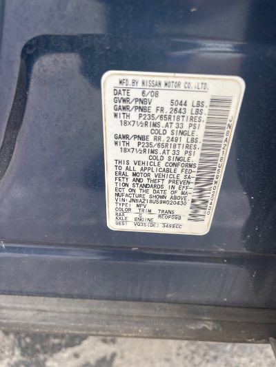 2009 Nissan Murano Location - Imports - Row 31 - Stock # H52617