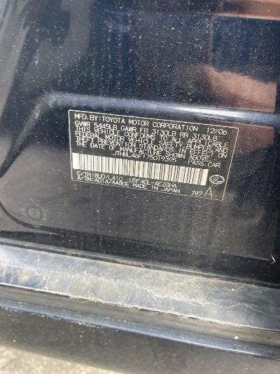 2007 Lexus LS 460 Location - Imports - Row 7 - Stock # H52626