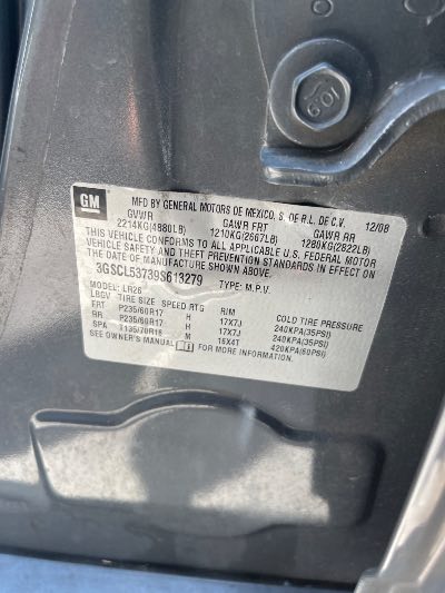 2009 Saturn VUE Location - GM - Row 41 - Stock # H52733