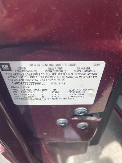2005 GMC Envoy Location - GM - Row 41 - Stock # H52780
