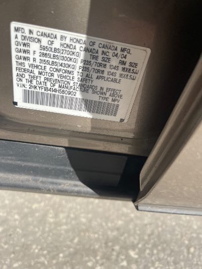 2004 Honda Pilot Location - Imports - Row 16 - Stock # H52757