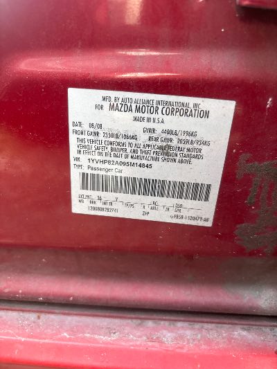 2009 Mazda MAZDA6 Location - Imports - Row 7 - Stock # H52855