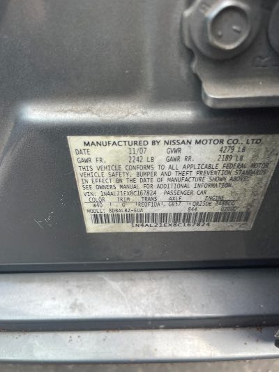 2008 Nissan Altima Location - Imports - Row 17 - Stock # H52875