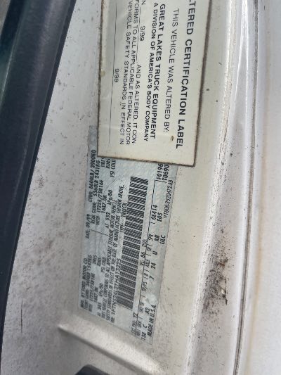 2000 Ford Econoline Cargo Van Location - Large Trucks & Vans - Row 49 - Stock # H52967