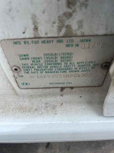 1999 Subaru Impreza Wagon Location - Imports - Row 29 - Stock # H53125