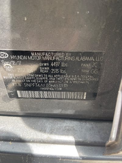 2018 Hyundai Sonata Location - Imports - Row 26 - Stock # H53135
