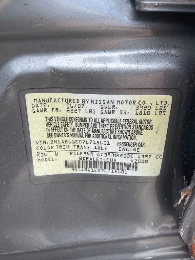 2007 Nissan Sentra Location - Imports - Row 26 - Stock # H53152