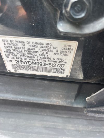 2003 Acura MDX Location - Imports - Row 31 - Stock # H53159
