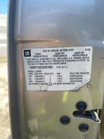 2006 GMC Envoy Location - GM - Row 29 - Stock # H53171