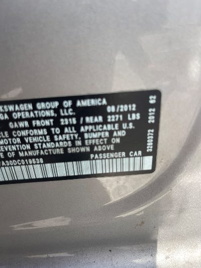 2013 Volkswagen Passat Location - Imports - Row 42 - Stock # H53215