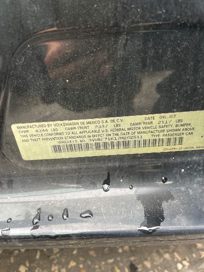 2007 Volkswagen Jetta Sedan Location - Imports - Row 44 - Stock # H53246