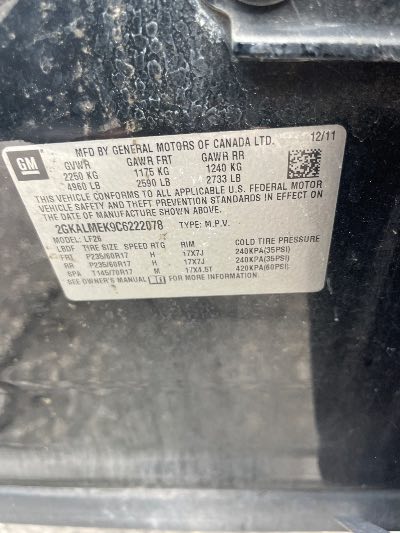 2012 GMC Terrain Location - GM - Row 30 - Stock # H53198
