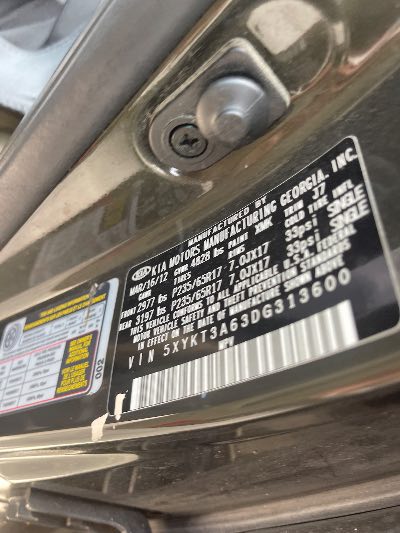 2013 Kia Sorento Location - Imports - Row 1 - Stock # H53225