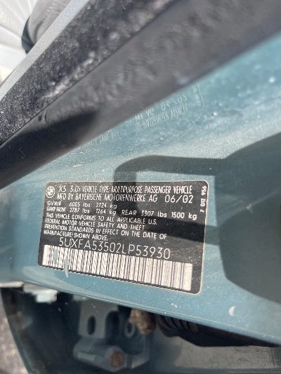 2002 BMW X5 Location - Imports - Row 8 - Stock # H53323